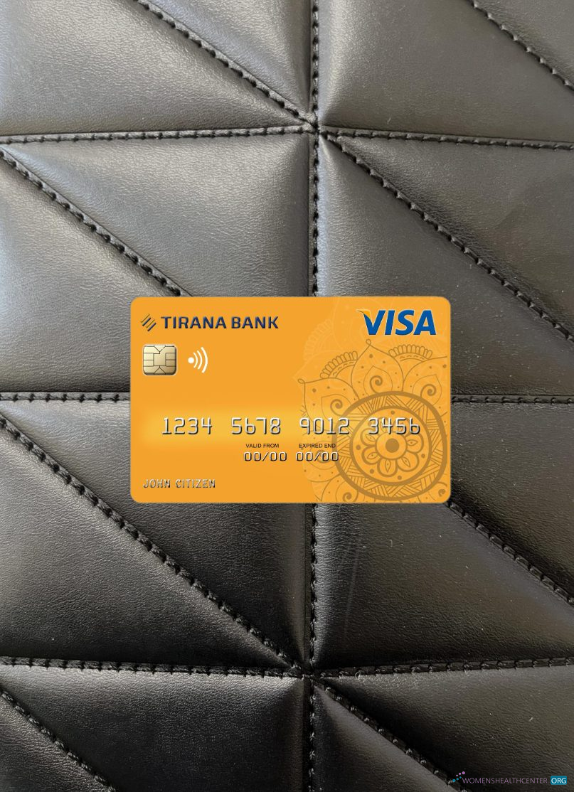 Download Albania Tirana bank visa photolook front Photoshop template